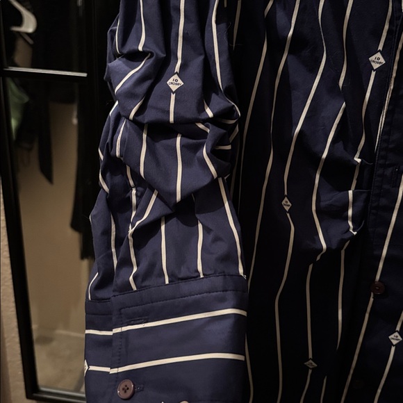 10 Crosby Derek Lam Blue and White Striped Dress - Picture 7 of 10